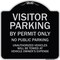 Signmission Designer Series-Visitor Parking By Permit Only No Public Parking, 18" x 18", BS-1818-9741 A-DES-BS-1818-9741 - alternate 1
